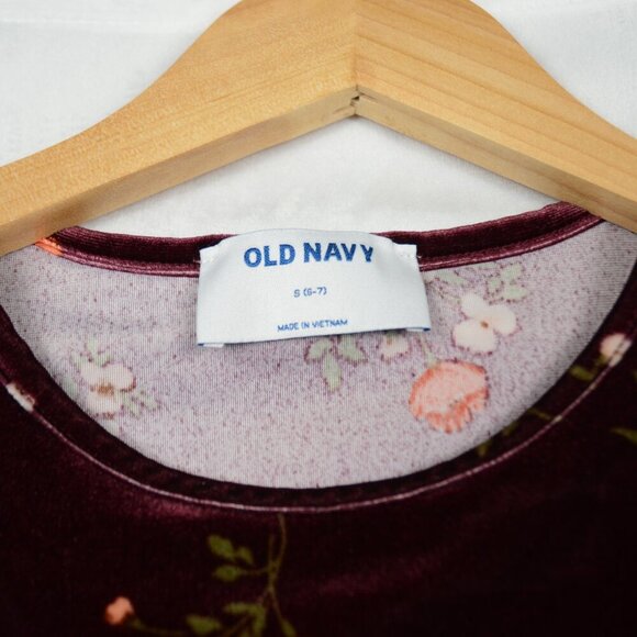Old Navy Velvet Floral Dress Size S (Kids) - Picture 2 of 5
